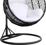 Rattan Swing Egg Chair for Garden, Patio, Indoor and Outdoor Use, with Stand, Cushion, and Cover - Image 9