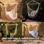 Hanging Chair Outdoor - Beige Garden Swing Seat & Hammock Chair - Image 6