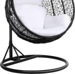 Rattan Swing Egg Chair for Garden, Patio, Indoor and Outdoor Use, with Stand, Cushion, and Cover - Image 7