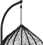 Rattan Swing Egg Chair for Garden, Patio, Indoor and Outdoor Use, with Stand, Cushion, and Cover - Image 5