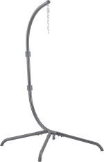 Lorelei Wicker Hanging Egg Chair with Stand - Indoor/Outdoor, Gray - Image 8