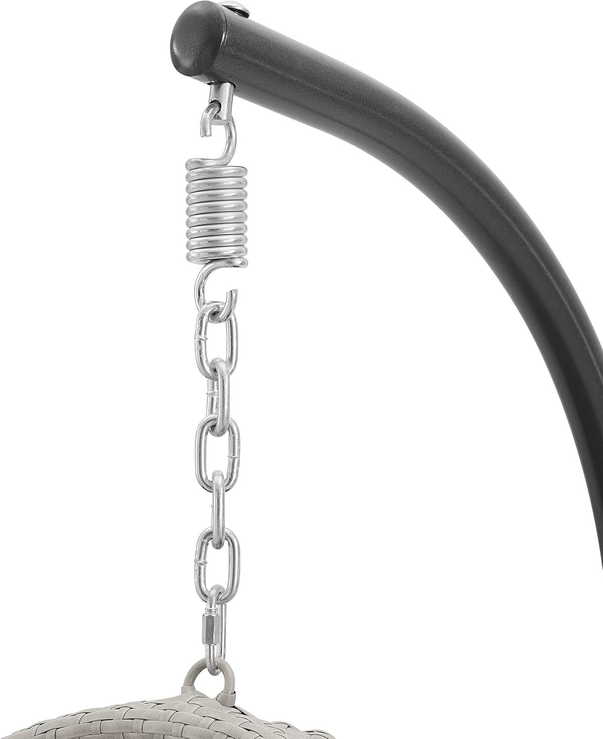 a8a260fbdfd5b53fea86c86773ffaee9.jpg Lorelei Wicker Hanging Egg Chair with Stand - Indoor/Outdoor, Gray - Image 11