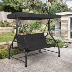 3 Seater Garden Swing Chair, Convertible Outdoor Hammock Bench Chair - Image 6