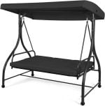 3 Seater Garden Swing Chair, Convertible Outdoor Hammock Bench Chair - Image 9
